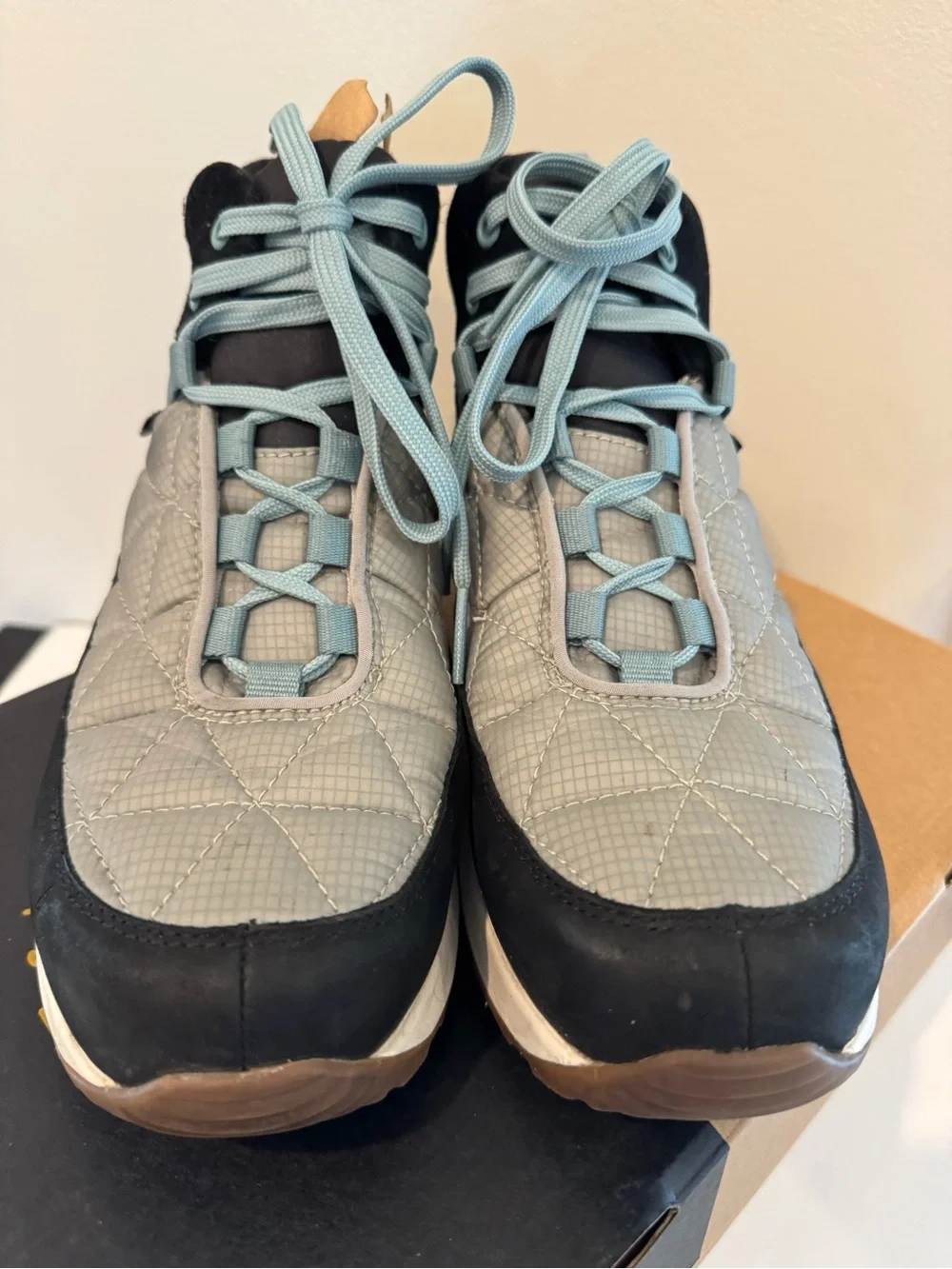Teva Ember Commute Women's Black, Gray and Light Blue Quilted Mid-Top Boot